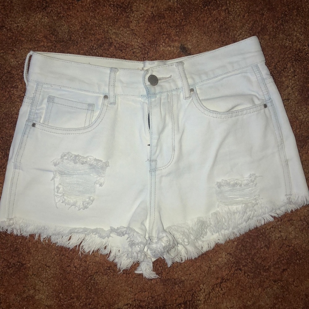 High waisted/rise denim shorts
